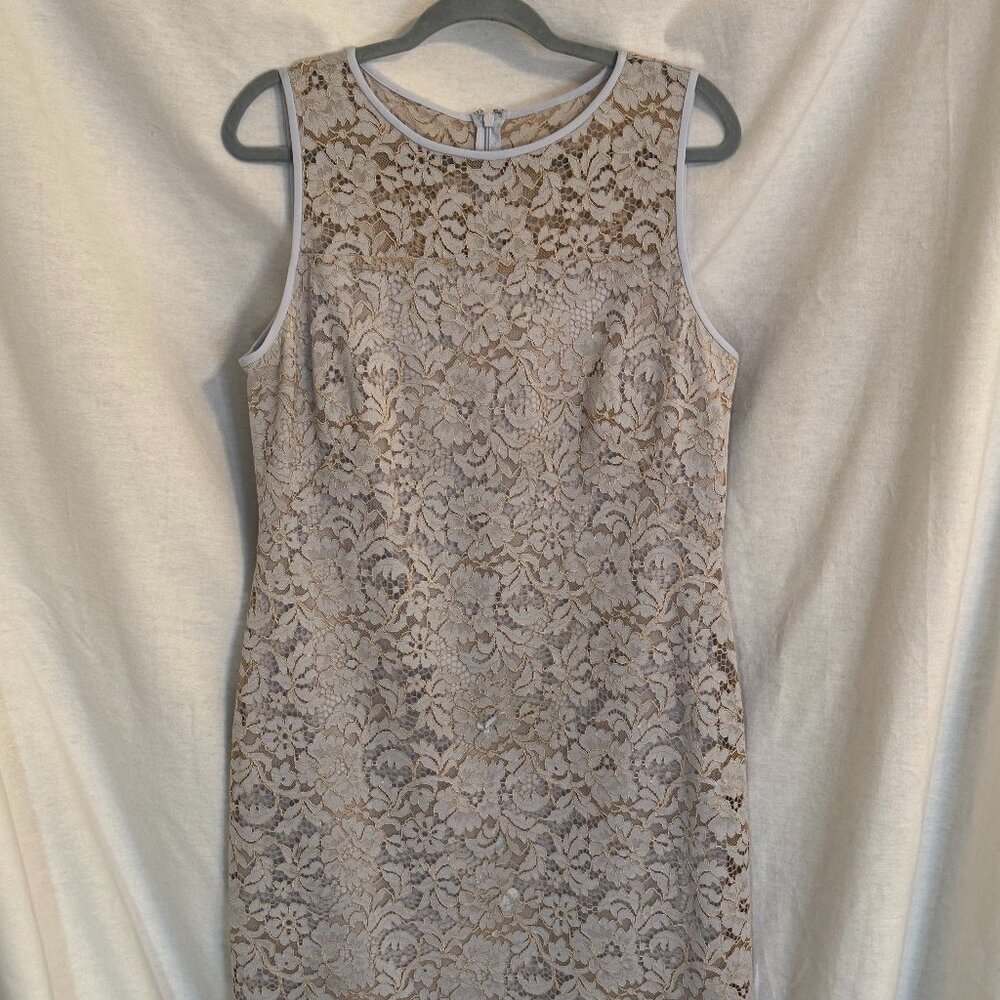 Lauren Ralph Lauren Women's Lace dress with slip in powder blue size 12